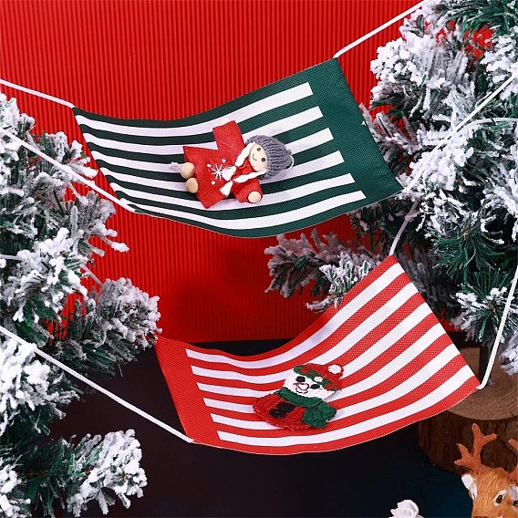 Рождественский гамак ткань мини модель, аксессуары для кукольного домика с микро-ландшафтом, притворяясь опорными украшениями