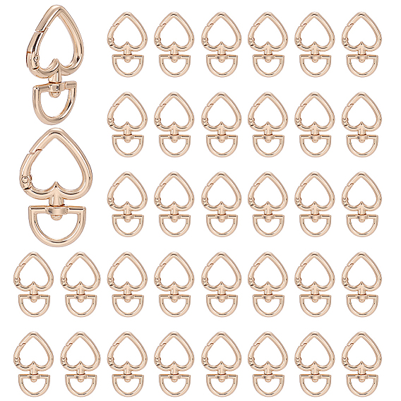 36 шт. поворотные застежки из цинкового сплава, сердце