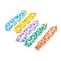 Opaque Acrylic Chain Necklaces, with Brass Spring Ring Clasps