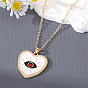 Stylish Heart and Moon Eye Necklace for Girls - Demon Eye Pendant Jewelry