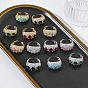 Латунные микропаве кубические цирконии манжеты открытые кольца для женщин, долговечный, стойки покрытие