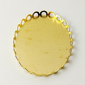 Латунные настройки для размещения кабошонов, овальные, без свинца, 40x30 мм