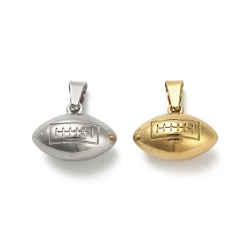 304 подвески из нержавеющей стали, очарование регби, ионное покрытие (ip)