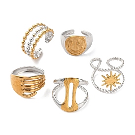 304 палец кольца из нержавеющей стали, ионное покрытие (ip), без кадмия, без никеля и без свинца, настоящее золото и нержавеющая сталь