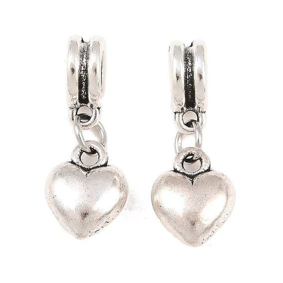 Идеи подарков на день святого валентина для мужчин сплав европейские подвески с подвесками, сердце, 26 мм, отверстие : 5 мм