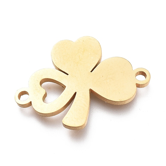 304 Stainless Steel Links Connectors, Laser Cut, Shamrock