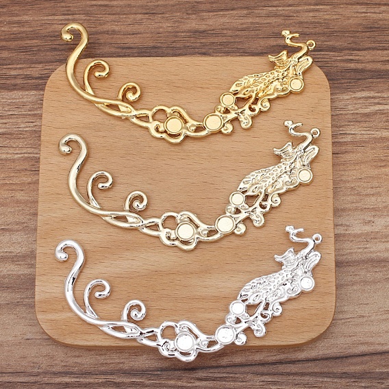 Сплав горный хрусталь кулон кабошон настройки, феникс