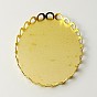 Латунные настройки для размещения кабошонов, овальные, без свинца, 40x30 мм
