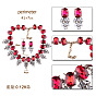 Sparkling Geometric Crystal Necklace and Earrings Set for Formal Occasions