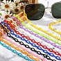 10 Stands 10 Colors Handmade Opaque Acrylic Cable Chains, Oval