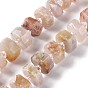 Brins de jaspe de fleurs de cerisier naturelles, facette, plat rond