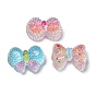Transparent Epoxy Resin Decoden Cabochons, with Paillettes, Bowknot