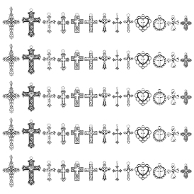 130шт 13 стили тибетский стиль крест сплав подвески, разнообразные