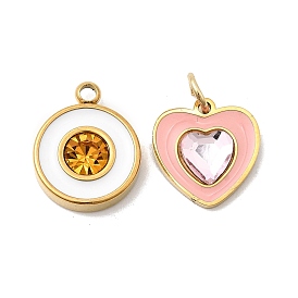 304 эмалированная нержавеющая сталь с подвесками из стразов, ионное покрытие (ip), золотые