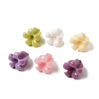 Синтетических коралловых бусин, окрашенные, цветок