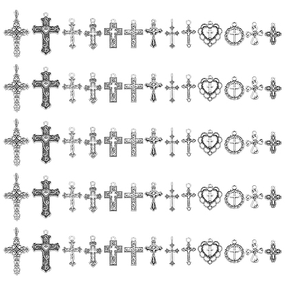 130шт 13 стили тибетский стиль крест сплав подвески, разнообразные