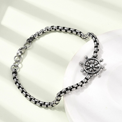 304 из нержавеющей стали ссылка браслеты, Браслеты-цепочки для женщин и мужчин, колесо