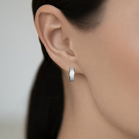 925 серьги из серебра из серебра, с четким кубического циркония