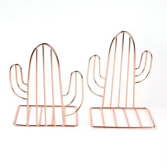 Железная подставка для книг, кактус