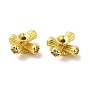 Rack Plating Brass Micro Pave Cubic Zirconia Beads, Cadmium Free & Lead Free, Long-Lasting Plated, Cross