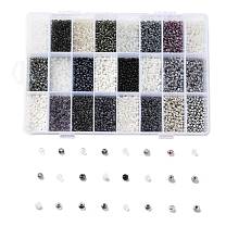288G 24 Colors K9 Glass Seed Beads, Round