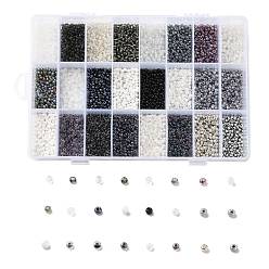 288g 24 colores k9 cuentas de vidrio, rondo