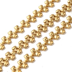 Ion Plating(IP) 304 Stainless Steel Heart Link Chains, Unwelded, with Spool
