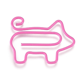 Pig Shape Iron Paperclips, Cute Paper Clips, Funny Bookmark Marking Clips