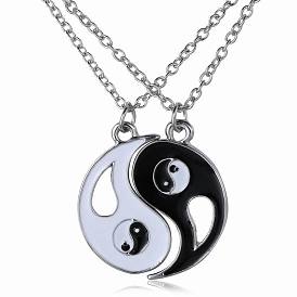 Yin Yang Tai Chi Bagua Pendant Necklace for Best Friends - Unique Interlocking Design