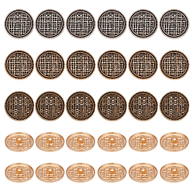 30 шт. 3 цвета 1-отверстие цинковый сплав стержень кнопки, плоско-круглые