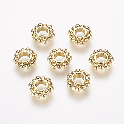 Alloy Spacer Beads, Cadmium Free & Lead Free, Flower