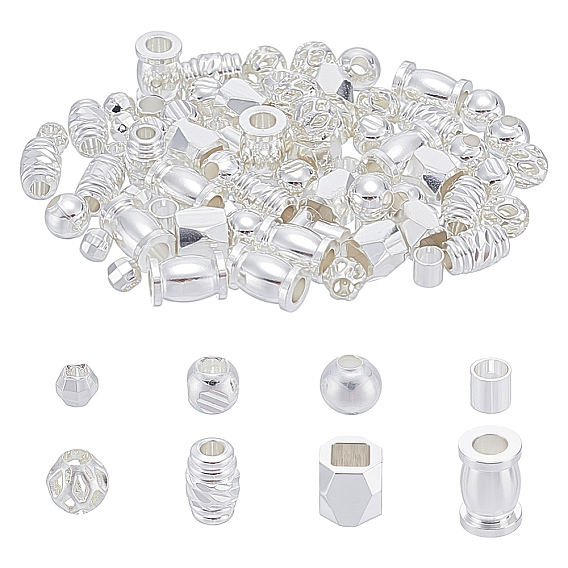 80 шт. 8 стили латунные бусины-проставки, разнообразные