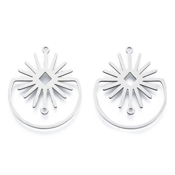 201 подвески из нержавеющей стали, цветочный шарм