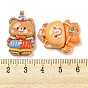 Opaque Resin Animal Decoden Cabochons, Panda & Bear & Sheep with Backpack, Mixed Shapes