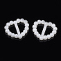 ABS Plastic Imitation Pearl Bead Buckles, Heart