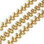 Ion Plating(IP) 304 Stainless Steel Heart Link Chains, Unwelded, with Spool