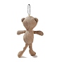 Cartoon PP Cotton Plush Simulation Soft Stuffed Animal Toy Bear Pendants Decorations, for Girls Boys Gift