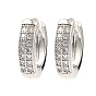 Messing micro pave zirkonia ohrreifen, Runde