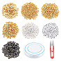 Diy Schmuck machen, 1860pcs runde und flache runde CCB-Kunststoff- und Acrylperlen, elastischer Kristallfaden und Edelstahlschere