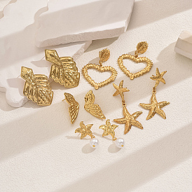 201 из нержавеющей стали болтаться серьги, золотые