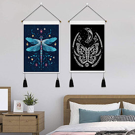 Room decoration painting moon butterfly hanging cloth wall cloth background cloth colorful butterfly living room decorative painting bedside tapestry