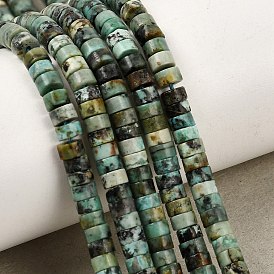 Natural African Turquoise(Jasper) Beads Strands, Disc, Heishi Beads