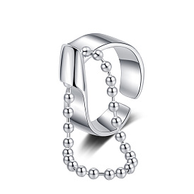 Bold and Edgy Irregular Wide Chain Ring for Fashion-Forward Women