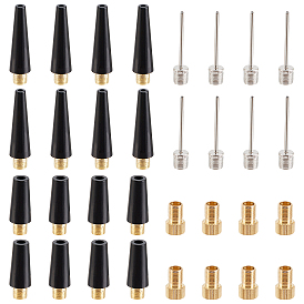 CHGCRAFT 8 Sets Brass & Iron Pump Needle Nozzle Adapter Kit, for Inflating Balloon, Basketball, Bicycle, Swimming Ring