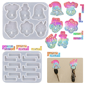 Pendant Silicone Molds, Resin Casting Molds, For UV Resin, Epoxy Resin Craft Making, Christmas Theme