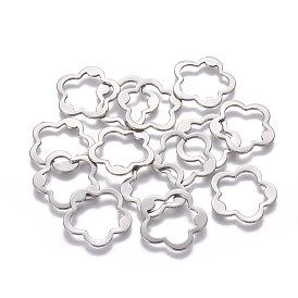 201 Stainless Steel Linking Rings, Flower