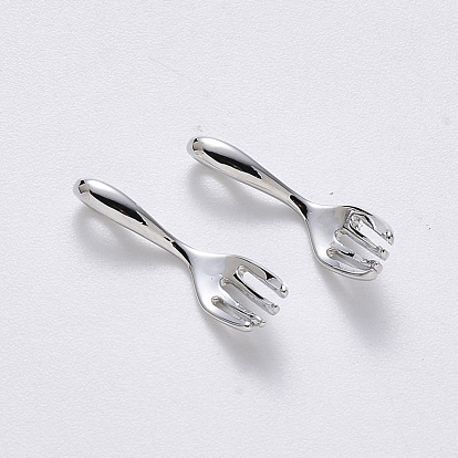 Messing Anhänger & Charms, Nickel frei, Gabel
