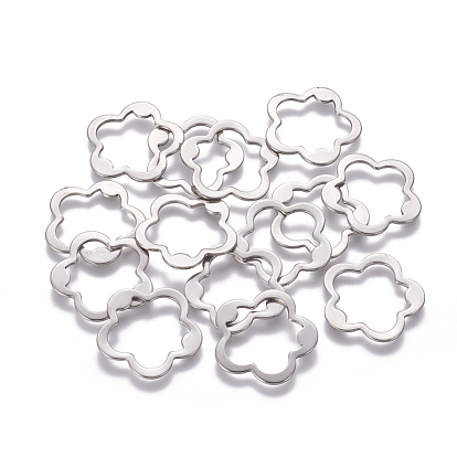 201 Stainless Steel Linking Rings, Flower