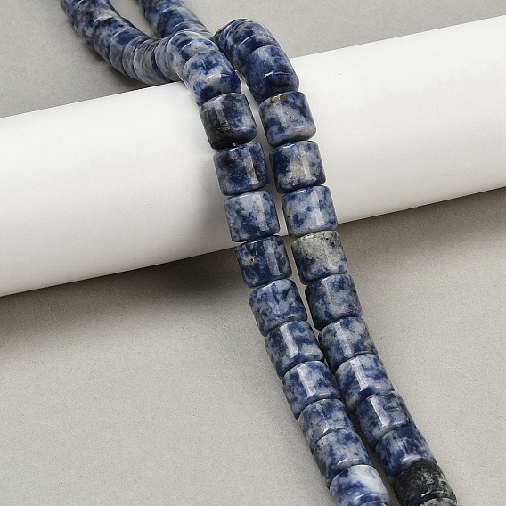 Натуральное синее пятно нитки из бисера яшмы, колонка