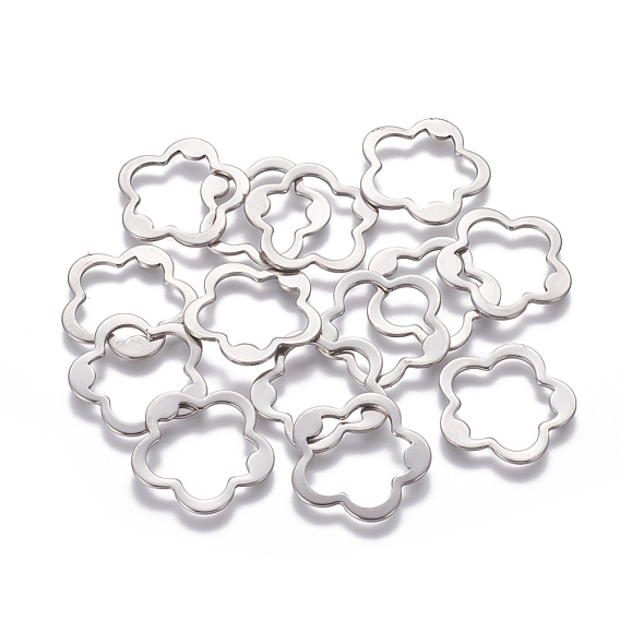 201 Stainless Steel Linking Rings, Flower